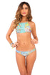Luli Fama Siren Dance Lace Cut Out Halter Top